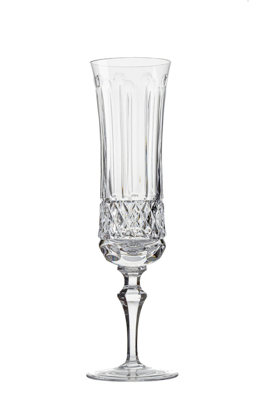 Mozart Champagne Crystal Glass, Set Of 6 - Flute Line